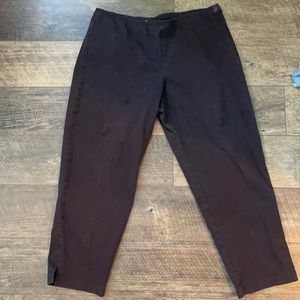 brown zip up pants